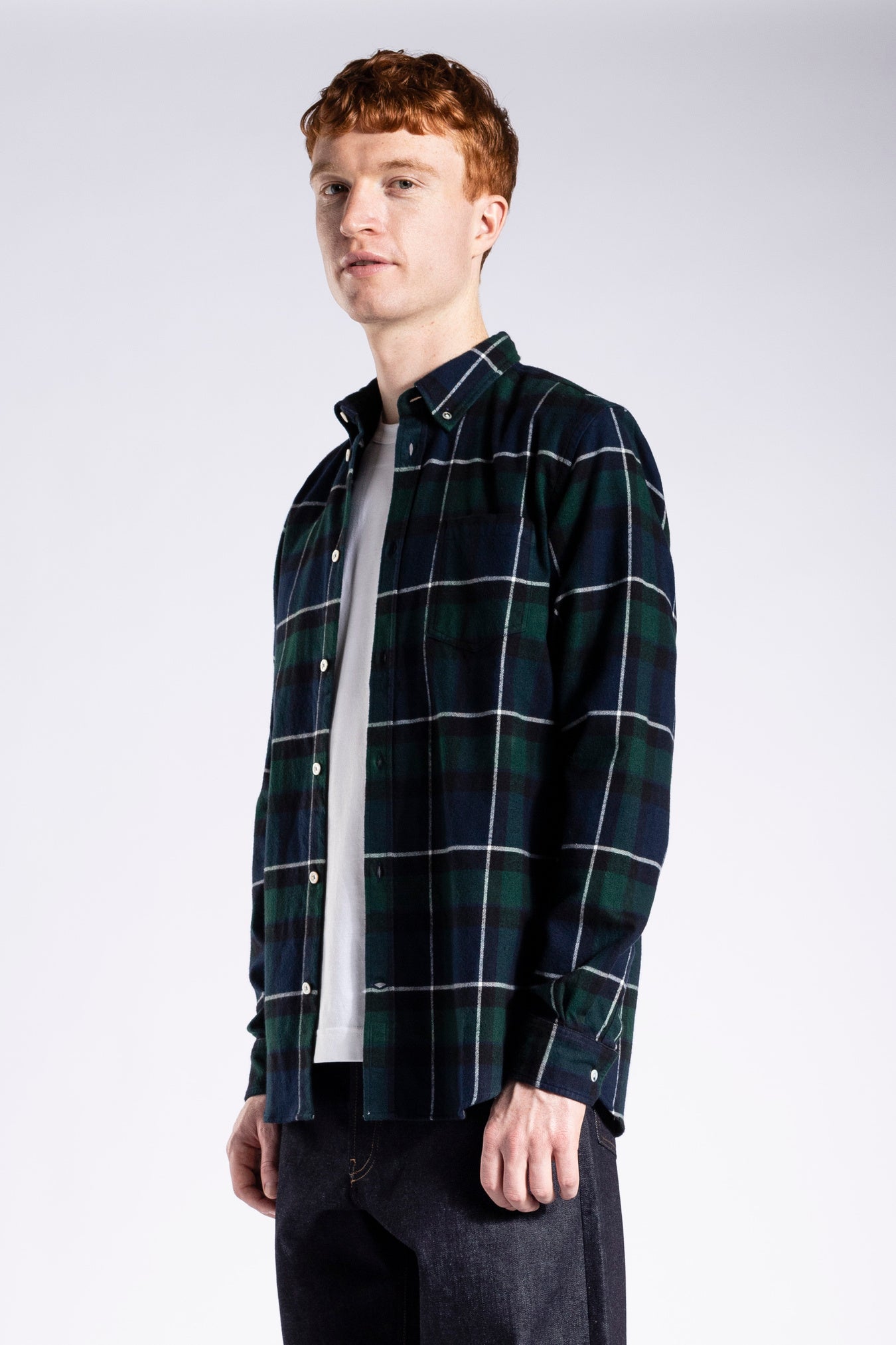 ANTON BRUSHED FLANNEL CHECK - BLACK WATCH