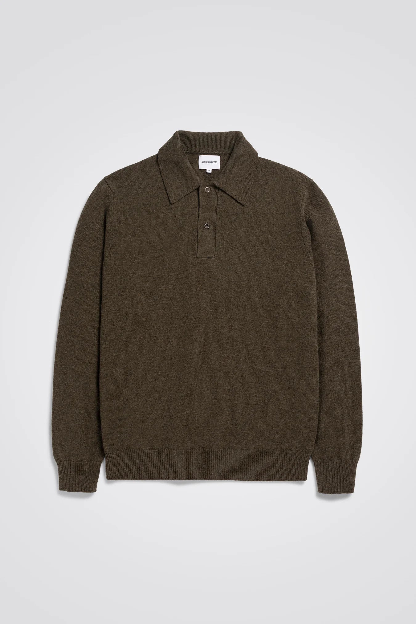 MARCO LAMBSWOOL POLO - DARK OLIVE