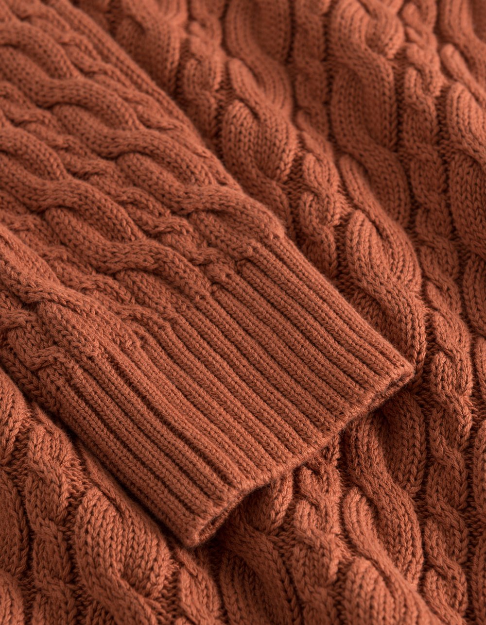 EMILIO CABLE KNIT - BOMBAY BROWN