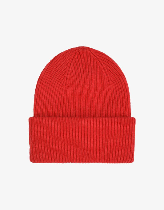 MERINO WOOL HAT - SCARLET RED