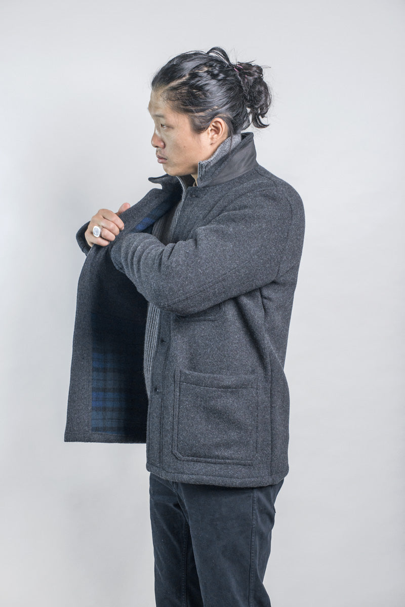 DOUBLE FACED WOOL JACKET - 5F12/4